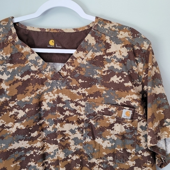 CARHARTT Mens Print Ripstop Utility Top - DIGI CAMO KHAKI - Picture 6 of 10